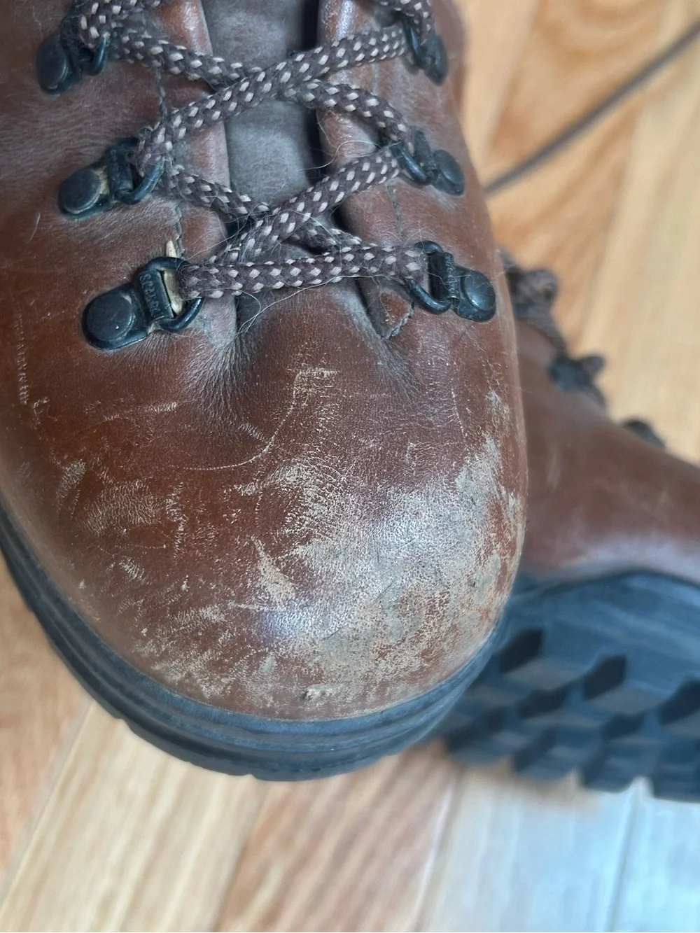 Scarpa Leather Hiking Backpacking Boots Vibram Sole Italy Men’s EU 45.5 Brown